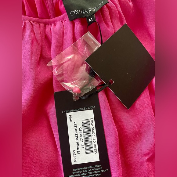 Cynthia Rowley NYT hot pink dress size medium - Picture 3 of 3